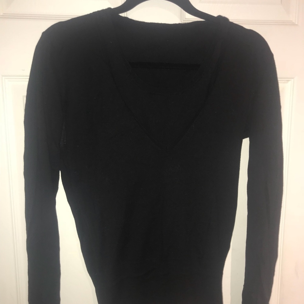 black sweater